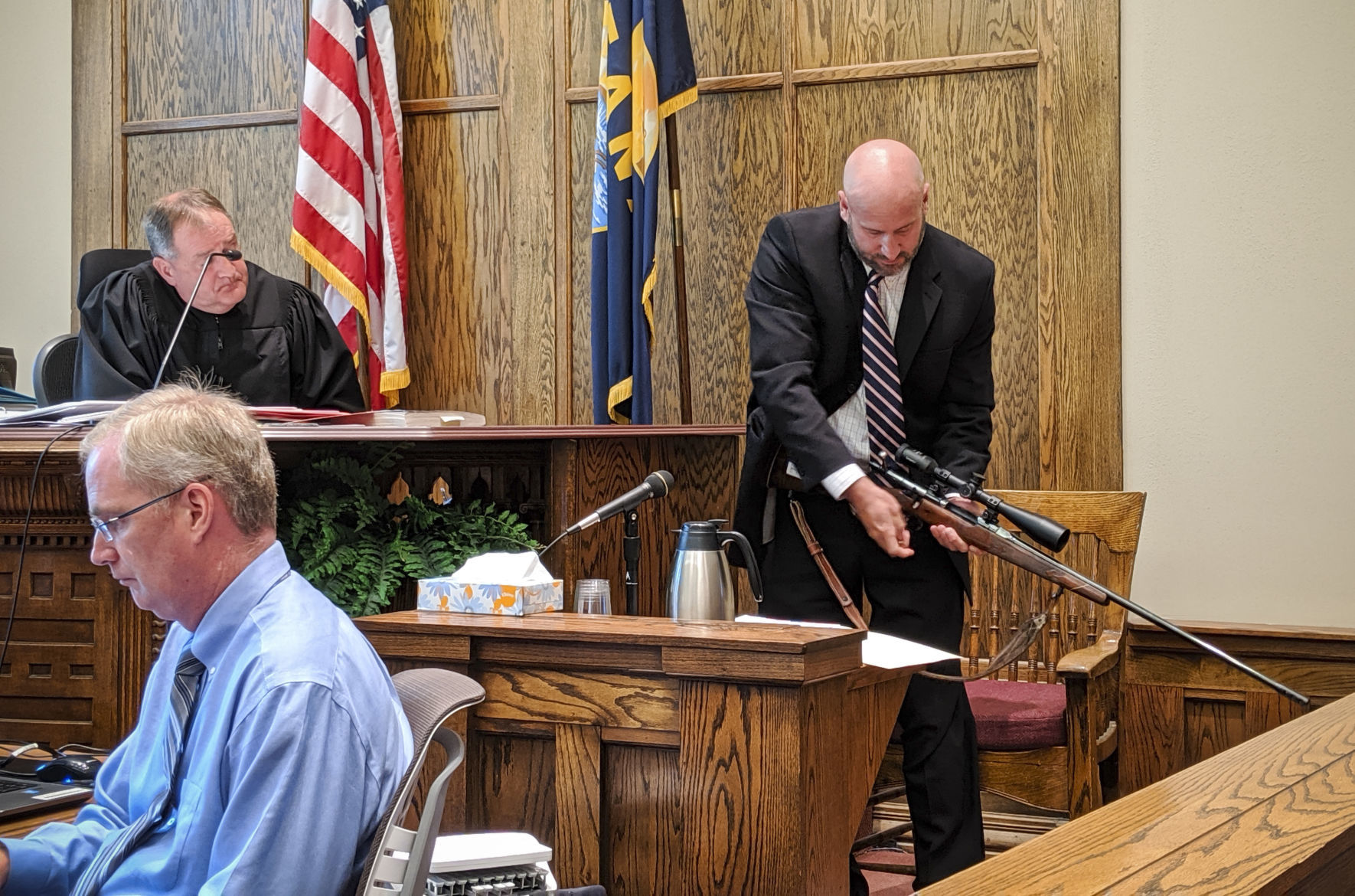 Travis Spinder, supervisor of firearms and tool mark examination at the Montana State Crime Lab,